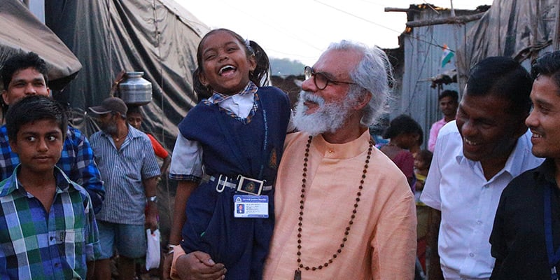 KP Yohannan visits children in slum